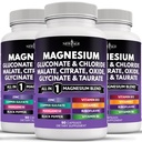 NOVA STAROST Magnezij dodatek -Powerful Glycinate Citrate Malate Oksid Taurate Aspartat Gluconate Orotat & Mag Klorid Manganese kost zdravje in kosti moč, skupno podporo- 270 Število