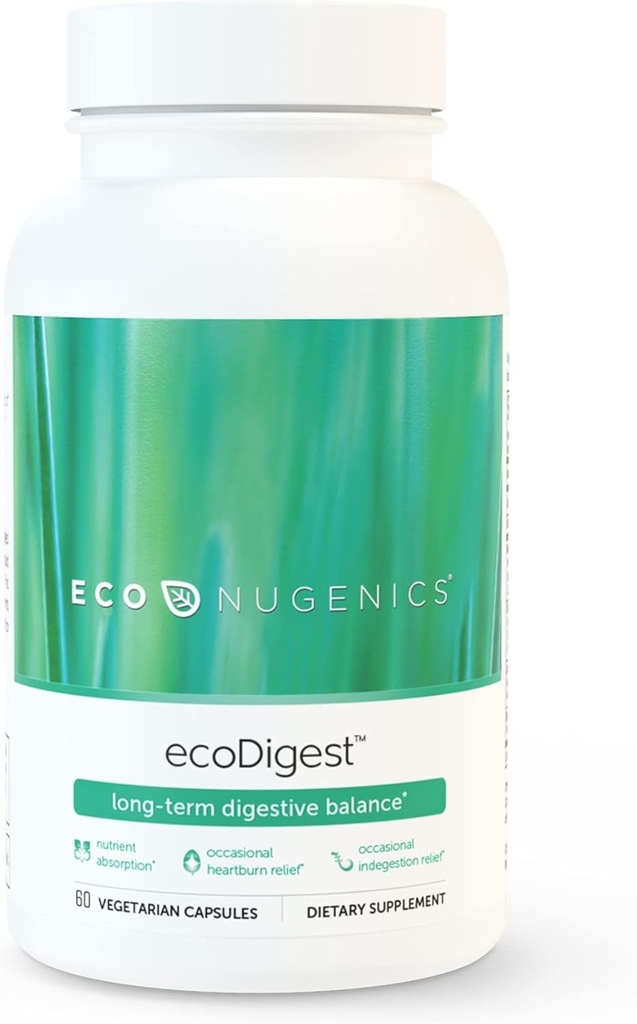 EcoNugetics EcoDigest Digestive Health Supplement - 60 Kapsule- Prebavna podpora - Zelišča, Medical Gobe in encimi