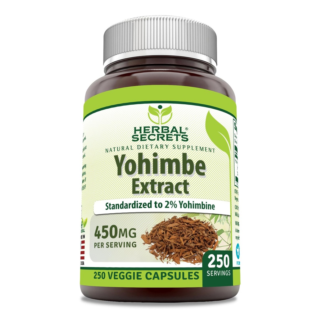 Herbal Secrets Yohimbe Extract 450 mg Supplement 