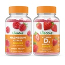 Življenjski magnezij + vitamin D 5000 i.e., Žvečljivi gumi, odlično degustacijo, vitaminski dodatek, brez glutena, brez GSO, žvečljivi gumi