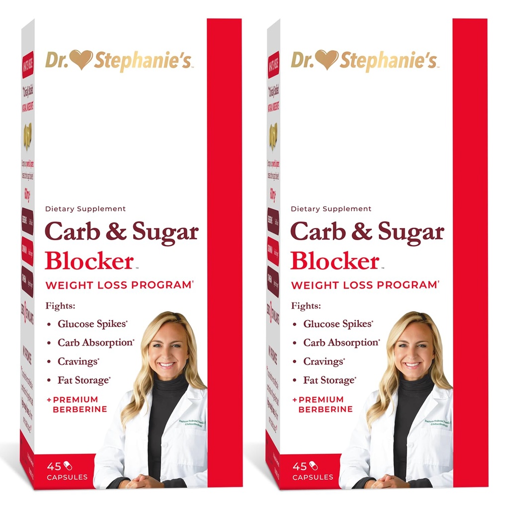 Dr. Stephanie je obrok Carb & Sugar Blocker - zmanjšanje prebavnih ogljikovih in sladkorjev, Stimulant-free (2 paket)