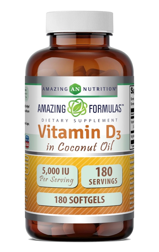 Neverjetne formule Vitamin D3 s kokosovim oljem dodatek 