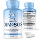 DIM+SGS with Detox Support – 120 Capsules Made in USA, Estrogen Support for Women with BioPerine, Natural Estrogen Supplement Menopause, DIM Supplement Women & Men, Prostate Hormone Balance for Men