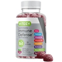 Viteey multivitaminski gumiji 8 v 1 Imunska podpora dodatek s probiotiki - Imunski ojačevalci za odrasle in najstnike - vegetarijanec, želatina brez GSO - Žvečljiva Berry Flamored Pectin Immune Defense