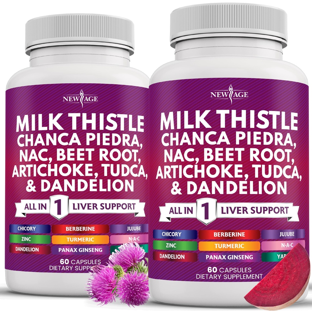 NOVO STAROST MLEKO Otoček NAC Chanca Piedra pesa koren Artichoke Dandelion koren Astragalus - Plus TUDCA & Ginger - 120 Count