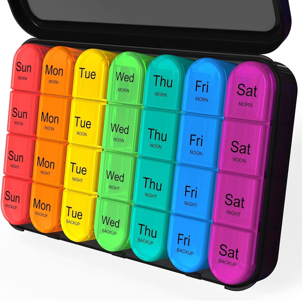 Daviky tablete Organizator 4 krat na dan - tablete Box 7 dan, velike tedenske tablete zdravila Organizator za potovanje z odstranljivimi posameznih vsebnikov, tablete primer, da imajo dnevne vitamine, dodatki in zdravila