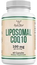 Liposomski CoQ10 dodatek za antioksidant in energetsko podporo (100mg na postrežbo, 60 dnevna dobava), tretja stranka testirana, Vegan varno, ne-GMO z dvojnim lesom