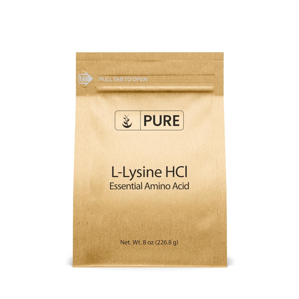 Čiste originalne sestavine L-Lysine HCl (8 oz) Alfa Aminokislina, ne-GMO, Gluten-free