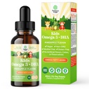 Otroci DHA Omega 3 Kapljice - Maščobne kisline Omega 3 6 9 za možgane, Imunsko moč in vid - Hranilna DHA za otroke za zdravo živčevje in fokus podporo - Tekoči dodatek z EPA & ALA - 2 Fl Oz