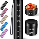 Aluminijaste tablete Organizator, Weekly Metal Pill Case,Pill imetnik, Dokaz o vlagi vodoodporne dnevne tablete Box 7 dan, velike tablete vsebnika za zadrževanje vitaminov,Medikacija,Dopolnitve 