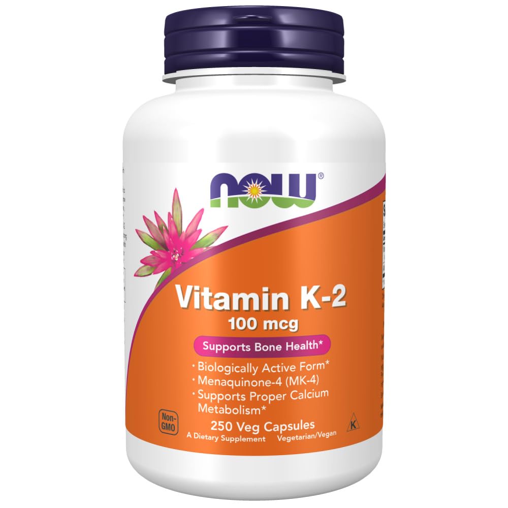 NOW Foods Vitamin K-2, 250 Zelenjavna kapsula