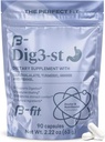 B-FIT Prebavni zeliščni dodatek - ingver Koren, kurkuma, koromač in kuakalat - 60 kapsul - 100% naravna formula za enostavno prebavljanje in želodčno udobje - uporaba pred obroki