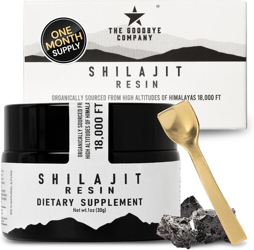 Poslovno podjetje Pure Shilajit Resin – Organic z 85+ Trace Minerali in Pure Fulvic Acid; za moške in ženske Energy Boost, Muscle Building, Stamina, Vitality dodatek 3-Mesec