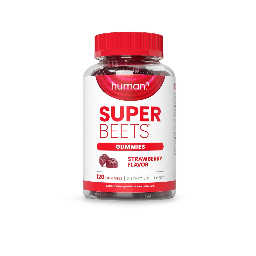 HumanN SuperBeets Jagoda srca Gumies - Pesa & Grozdni semena ekstrakt, 120 Štetje