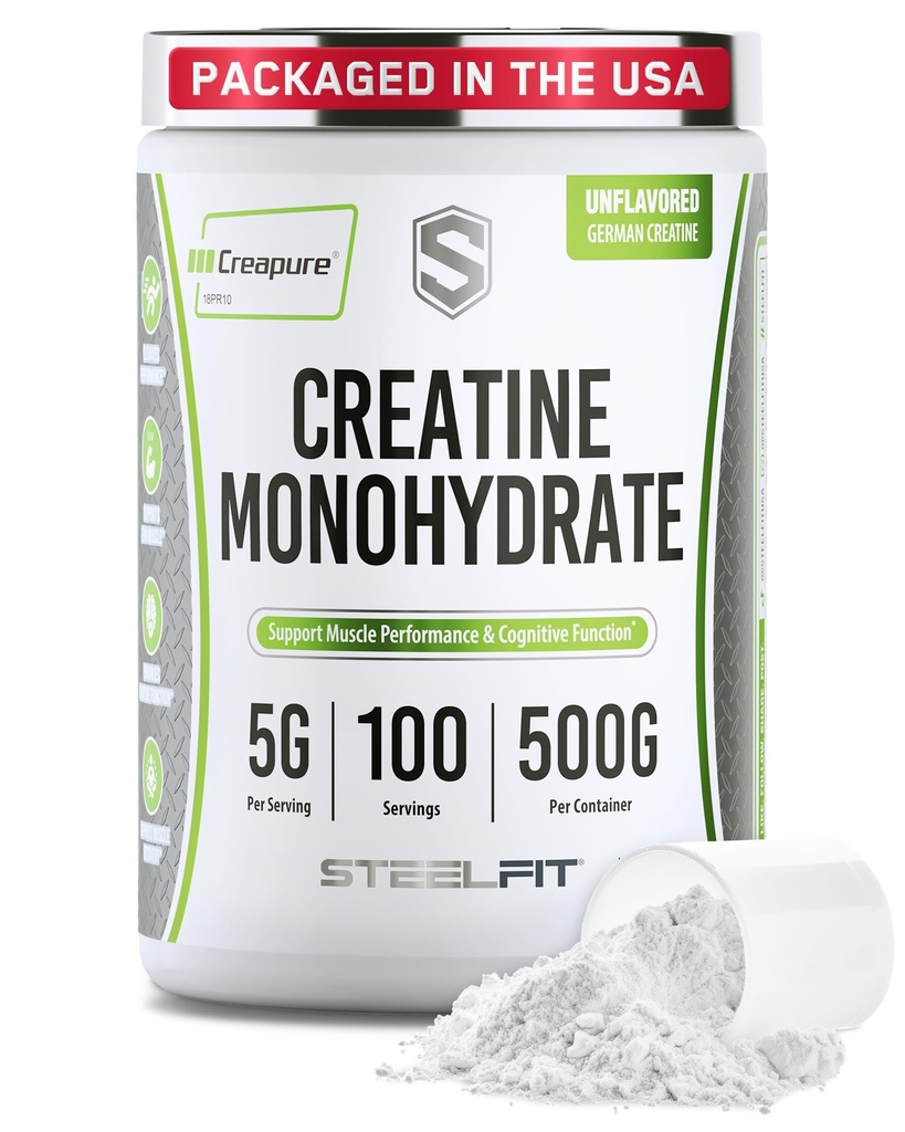 JekloFit kreatura Kreatin monohidrat v prahu, nearomatiziran - nemški mikroniziran kreatin v prahu za moške in ženske - gym Workout Nutritional Supplements for Muscle Gain, Brain Health & Power Building