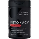 Športne raziskave® Keto Plus ACV Kapsule - Dietna podpora s 500 mg Apple Cider Vinegar & 1500mg goBHB® Exogene Ketones - Gluten Free & Keto Certified - 120 Veggie kapsul