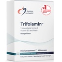 Designs for Health Trifolamin B12 + Folate Lozenges - 3000mcg B12 (tri oblike) + MTHF Metilfolate dodatek - Okusne pomarančne arome, hitro razsoljene tablete (60 Lozenges)
