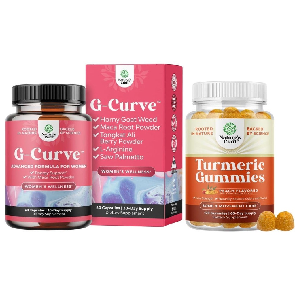 Sveženj G-Curve Butt in prsi povečanje tablete - Zeliščni izboljšanje maja podporo telo kiparske kurbe in kurkuma Gumies za odrasle Peach Flavor - Dodatna moč skupna podpora Gumies