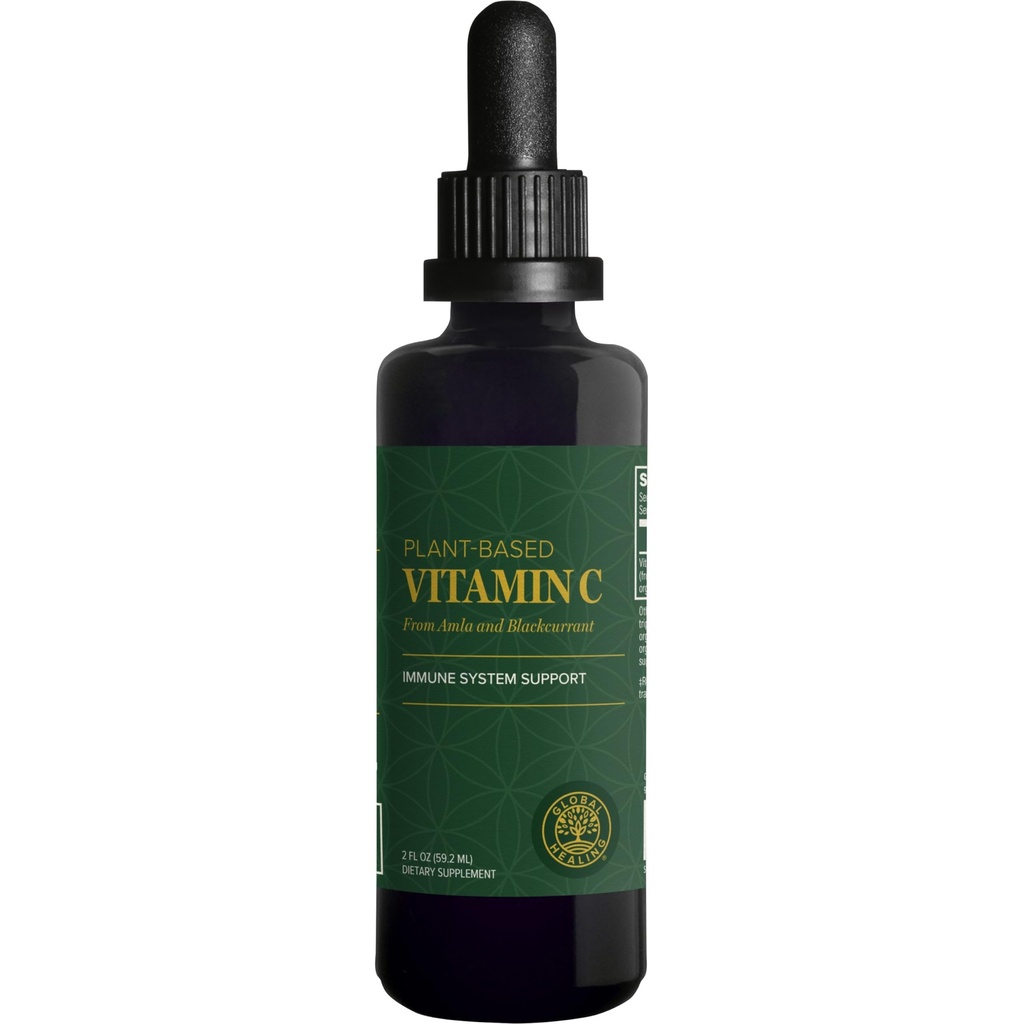 Globalni center za zdravljenje USDA Organski Vitamin C Dodatek kapljice 180mg, Tekoči vitamin C Rastlinski antioksidant dodatek, Podpira Imunski sistem - Vitamina C - Naravna energija za moške in ženske (2 Oz)