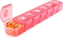 XL tedenske tablete Organizator 7 dan, MOLN HYMY ekstra velike 1 teden tablete Dispenser primer, Daily Medicine Organizer za zadrževanje zdravila, vitamini, ribje olje in dodatek (Pink