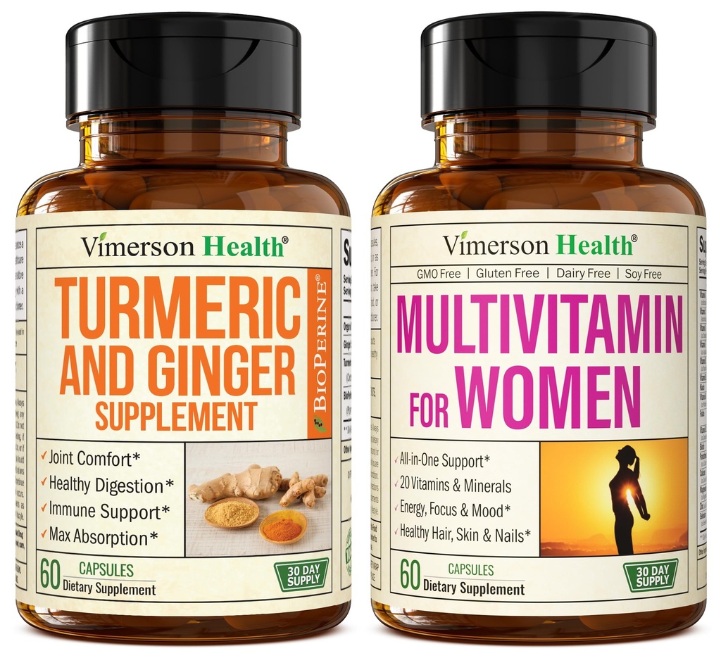 Kurkuma dodatek in Ginger Root skupna podpora dodatek & Popoln multivitamin za ženske