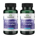 Swanson Kalijev citrat - Mineral Supplement Spodbujanje zdravja srca in energetika podpora - Aids Optimalen živec & ledvice Funkcija z naravnimi sestavinami - (120 Kapsule, 99mg vsak) (2 paket)