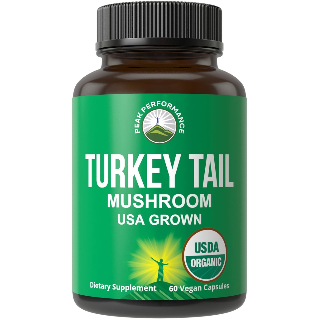 Vrhunska zmogljivost Organic Turkey Rep Kapsule - ZDA Rastli z Res Turčija rep gobe. Imunski sistem Podpora Seveda žetev gob dopolnila za imuniteto. Veganski izvleček