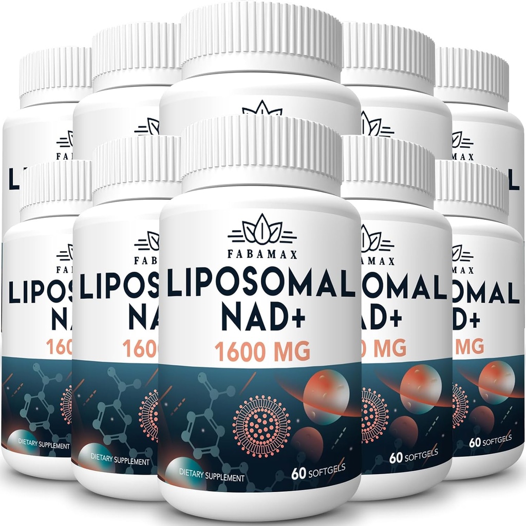 1600 mg liposomski NAD dodatek, 98% Pure NAD+ dodatek, superior absorpcija, alternativa nikotinamida ribozid ali NADH za povečanje NAD+ za staranje obrambo, energijo, dolgo življenjsko dobo, 600 Softgels