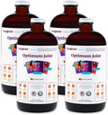 LIKVIDHEALTH Optimum skupna podpora Tekoči multivitamin z glukozaminom, hondroitin, MSM, hialuronska kislina - povečanje mobilnosti, skupno udobje, za runnerje in športnike - Izdelano v ZDA, Vegan (4 Pack)