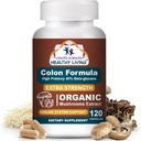 Znanost o raku Dodatek za dobro počutje Colon, USDA Certified Organic Gobs Extract, Extract Energy 1500 mg, Visoka moč 40% Beta-glukani, Imuni, Gut & Digestive, Colon Cleanse & Detox, 120 Caps