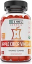 Zhou Apple Cider Vinegar Gummies - ACV Gummies za ženske in moške z bezgovimi jagodami, Okusen okus z surovim sladkorjem iz sladkornega trsa, USDA Organic - 60 Vegan Gummies