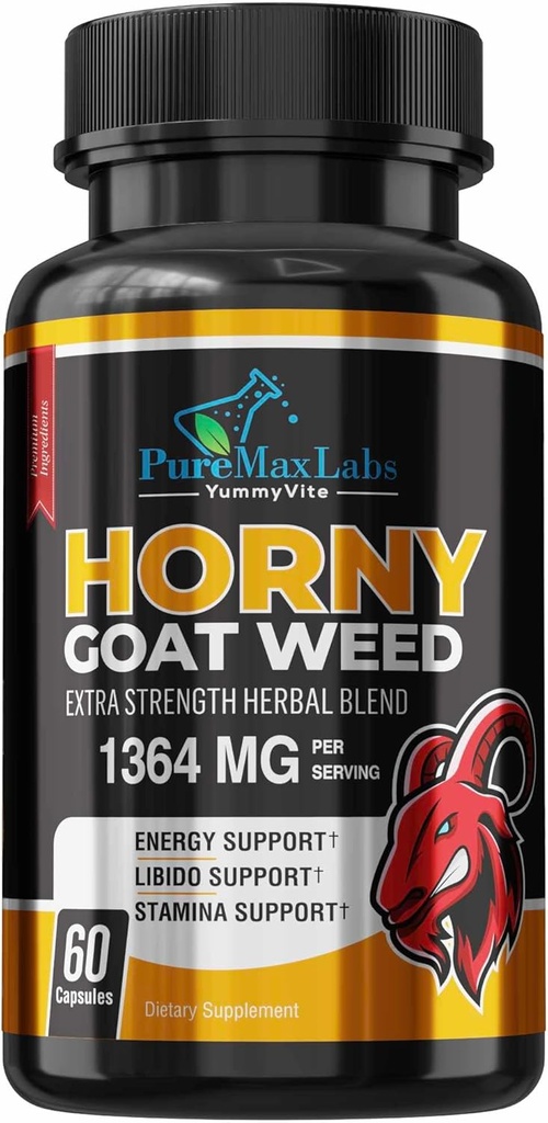 Pohotna koza Dodatna moč w. Maca, L-arginin, ginseng, povečanje zmogljivosti, Stamina, energija, ne-GMO, 60 kapsul
