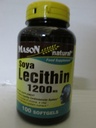 MASON NARAVNI lecitin 1200 mg - Zdrav kardiovaskularni sistem, spodbuja zdravje jeter in reprodukcije, 100 mehkih