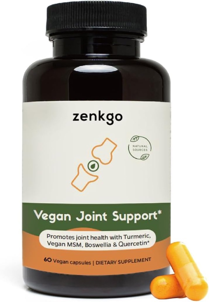 Turmeric, Vegan MSM, Boswellia, Quercetin - Veganski skupni podporni dodatek, spodbuja skupno mobilnost in prožnost, funkcijo & udobje, hrustanec popravilo, gladko gibanje, zdravo staranje(60Ct/30Day)