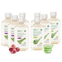 AloeCure Organic Aloe Vera Juice - 8 steklenica Vzorec Pack - Grozdje in naravna aroma, 8x500ml