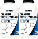 Nutricost mikroniziran kreatin monohidrat 3000 mg 500 kapsul, 125 serviranja, 750 mg kreatin monohidrata na kapsulo (paket po 2)