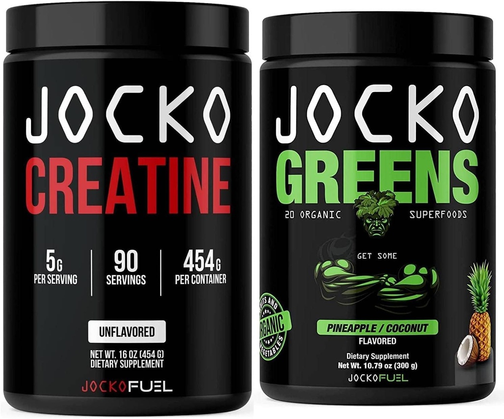 Jocko Fuel Greens & Kreatin Bundle - Zeleni in Superfood prašek + kreatin prašek