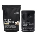 Športne raziskave® Kreatin Monohidrat (100 strežb) & sirotkine beljakovine (63 strežb), Dynamic Duo za Lean Muscle Building, Izboljšana zmogljivost, moč in regeneracija - Sports Nutritio