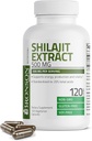 Bronson Shilajit Extract 500 MG na strežbo, podpira proizvodnjo energije in vitalnost, standardizirana na 20% skupne kisline, ne-GMO, 120 vegetarijanske kapsule