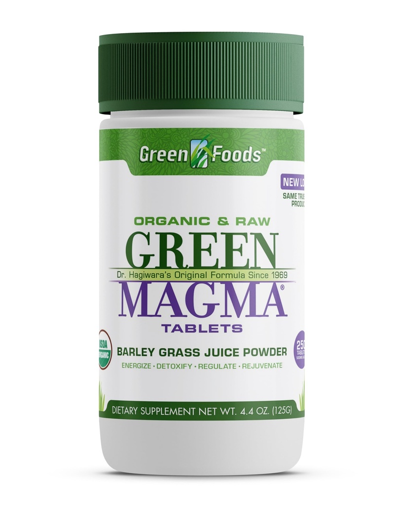 Green Foods Original Green Magma Grass Nutritional dodatek, 250 Tablete (500mg Ea) Certified Organic