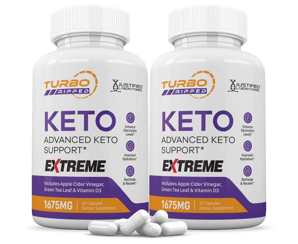 (2 pakiranji) Turbo Repped Keto ACV Extreme tablete 1675MG Keto podporna mešanica kapsula alternativa Keto ACV Oblikovana z Apple Cider kis Extra Deviško oljčno olje v prahu zeleni čaj List 120 Kapsule