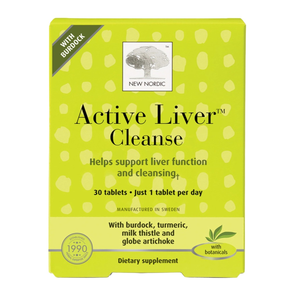 NEW NORDIC Active Jetra čiščenje 30 dan dobava, podporo za čiščenje, 30 tablet (paket po 1)