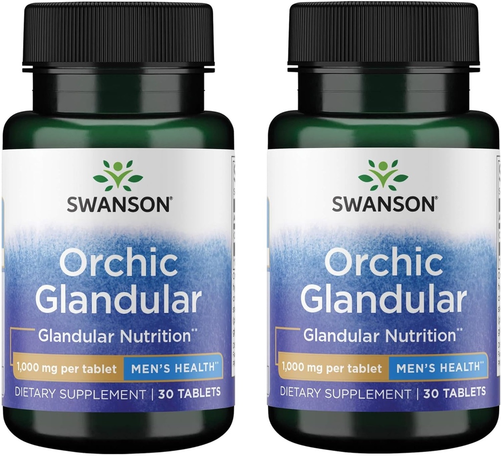 Swanson Orchic Glandularna - zdravje za moške 1.000 mg 30 tablet (2 pakiranji)