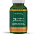 Harmony Nutraceuticals Papaya Leaf Supreme Extract Najvišja moč Bioaktivnost Organic Dr. Gummanova Klinična stopnja 120 Veganske kapsule Sinergizirane s triperinom
