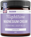 Magnezijev losjon – nočna magnezijeva krema – Nanesite na noge, roke ali prsni koš – Topični magnezijev klorid – ZDA Made and Safe for Childers (Lavender)