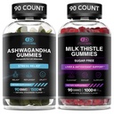 UČINKOVITA NUTRA Ashwagandha Gummies & Milk Thistle Gummies