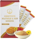 Dong Thao NAM - organska rdeča ginseng in Cordyceps prašek, 6 v 1 rastlinskega ekstrakta, poveča budnost, poveča energijo in zmanjša utrujenost, kofein brezplačno, paket 10