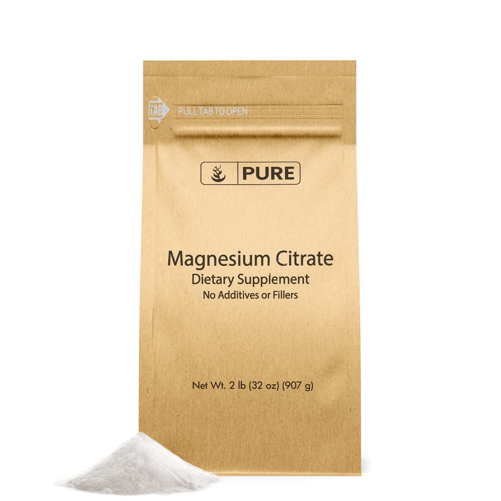 Čiste izvirne sestavine Magnezijev citrat (2lb) Magnezijev dodatek, nearomatiziran, raztopi enostavno