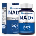 NAD+ Supplement 120 Capsules – Liposomal NAD+ with Resveratrol for Cellular Energy & Daily Vitality – High Absorption Formula for Men & Women – Vegan, Non-GMO, Gluten-Free
