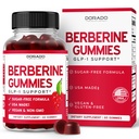 Berberine Gummies s Ceylon Cinamon (1,200mg) Premium brez sladkorja Berberine Ceylon Cimet Dodatek za odrasle - tretje-party Tested, Non-GMO & Made in USA - 60 Count žvečljivi gumiji